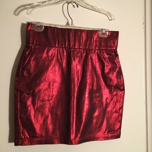 Ammo Shiny Disco Big Booty Metallic Mini-Skirt